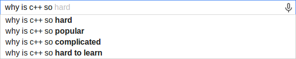 C++ is hard, popular, complicated and hard to learn