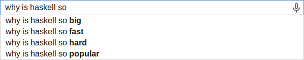 Haskell is big, fast, hard and popular