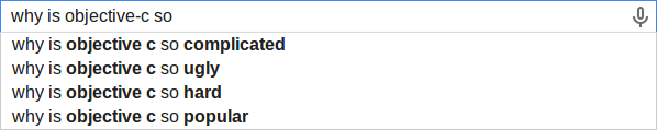Objective-C is complicated, ugly, hard and popular