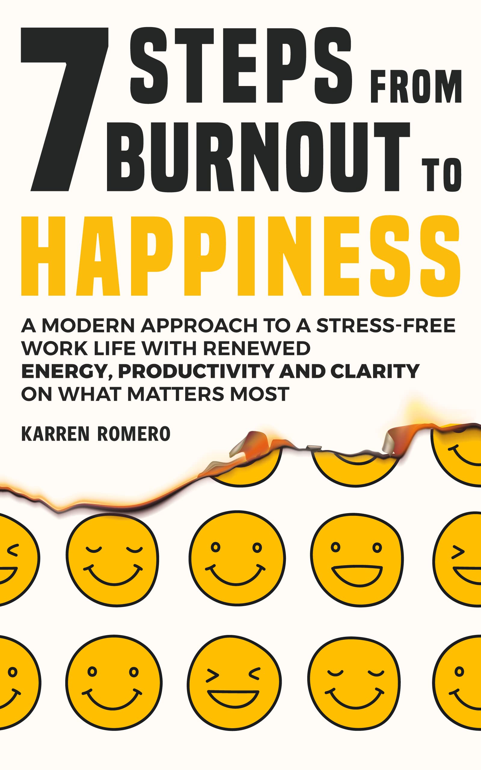 Book cover for 7 Steps From Burnout to Happiness